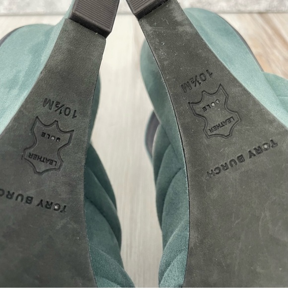 Tory Burch Puffy Straps Thong Wedge Sandals Sz 10.5 - Picture 8 of 12